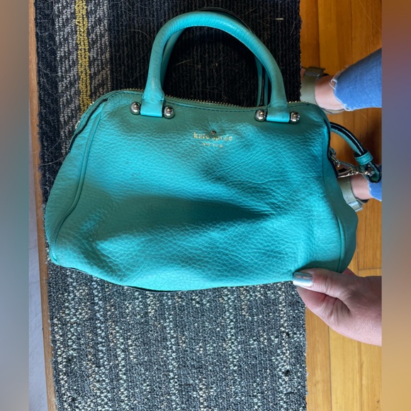 Teal Kate Spade smaller bag with dust bag - Picture 2 of 4